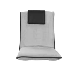 Floor Lounge Sofa Bed Convertible Recliner Chair Folding Floor Cushion Grey Indoor Seating for Relaxation and Sleeping