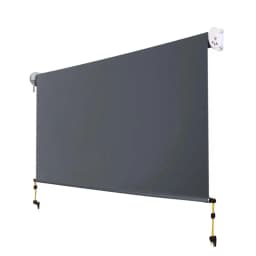 2.1x2.5m Outdoor Retractable Awning Roll Down Canopy Window Sun Shade Grey