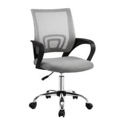 Ergonomic Mesh Mid Back Office Chair Grey Adjustable Swivel Desk Chair with Lumbar Support and Armrests