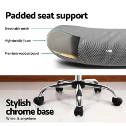 Ergonomic Mesh Mid Back Office Chair Grey Adjustable Swivel Desk Chair with Lumbar Support and Armrests