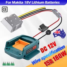 Converter For Makita DC 18V to 12V 15A 180W Step Down Voltage Battery Regulator