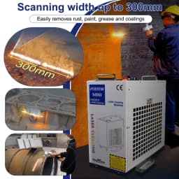 1500W Laser Cleaning Machine Fiber Laser Industrial Rust Removal Cleaning Oil Paint for Metal Cleaning Width 300MM Fast Ship