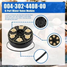 6-Port Water Valve Module with O-ring 004-302-4408-00 for Paramount Water Valve