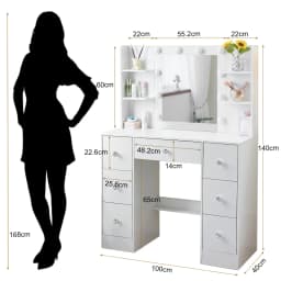 (Winter Gift) Brand-new bedroom dressing table with vanity mirror featuring three colour modes and adjustable brightness