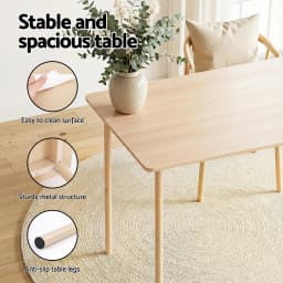 5 Piece Dining Table and Chairs Set Compact Kitchen Furniture Natural Beige Space Saving Dining Set for Small Kitchen Apartment and Dining Room