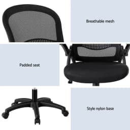 2X Mesh Office Chair Ergonomic Computer Gaming Desk Chairs Mid Back Adjustable Swivel Work Study Seating