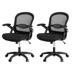 2X Mesh Office Chair Ergonomic Computer Gaming Desk Chairs Mid Back Adjustable Swivel Work Study Seating