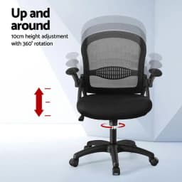2X Mesh Office Chair Ergonomic Computer Gaming Desk Chairs Mid Back Adjustable Swivel Work Study Seating