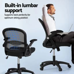 2X Mesh Office Chair Ergonomic Computer Gaming Desk Chairs Mid Back Adjustable Swivel Work Study Seating