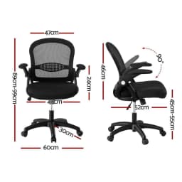 2X Mesh Office Chair Ergonomic Computer Gaming Desk Chairs Mid Back Adjustable Swivel Work Study Seating