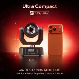 Datewink Mini 50W R/G/B/W LED Moving Head Light DMX Remote Control 4Color Beam Stage Lights For DJ Disco Party Wedding Nightclub