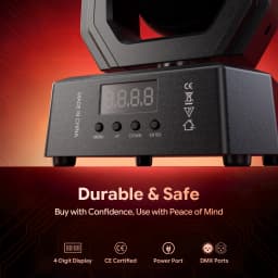 Datewink Mini 50W R/G/B/W LED Moving Head Light DMX Remote Control 4Color Beam Stage Lights For DJ Disco Party Wedding Nightclub