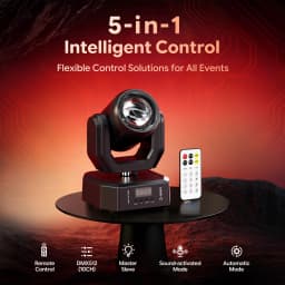Datewink Mini 50W R/G/B/W LED Moving Head Light DMX Remote Control 4Color Beam Stage Lights For DJ Disco Party Wedding Nightclub