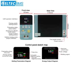 Fast shipping Heltec Capacitor Energy-Storage Precision Pulse Spot Welder 10.6/12/19.8KW aluminum to nickel spot welding machine
