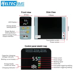Fast shipping Heltec Capacitor Energy-Storage Precision Pulse Spot Welder 10.6/12/19.8KW aluminum to nickel spot welding machine