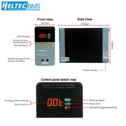 Fast shipping Heltec Capacitor Energy-Storage Precision Pulse Spot Welder 10.6/12/19.8KW aluminum to nickel spot welding machine