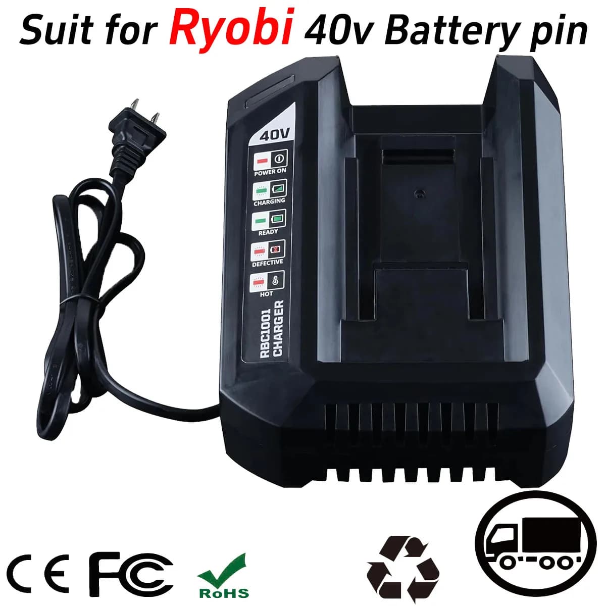 1/2/4Pack OP401 40V Battery charger Replace for Ryobi OP4040 OP4050 OP4050A OP40601 OP4026 OP4015 OP4030 Cordles Fast Charger