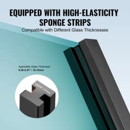 SucceBuy Glass Clamp 41.34 in Height Glass Railing Bracket for 0.39 "-0.47 " Thickness Tempered Glass, Stainless Steel Clamp