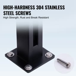 SucceBuy Glass Clamp 41.34 in Height Glass Railing Bracket for 0.39 "-0.47 " Thickness Tempered Glass, Stainless Steel Clamp