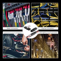 2 Pin Way Plug Electrical Connectors with Locking Buckle Push-in Car Wire Terminal Block Waterproof Wire Cable Connection Strips