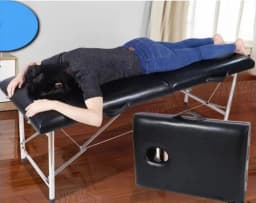 PORIYA Foldable Massage Table W/Pillow Beauty Therapy Aluminium Massage Bed 1.8M