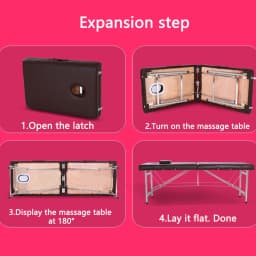 PORIYA Foldable Massage Table W/Pillow Beauty Therapy Aluminium Massage Bed 1.8M
