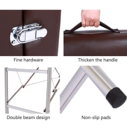 PORIYA Foldable Massage Table W/Pillow Beauty Therapy Aluminium Massage Bed 1.8M