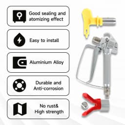 3600PSI Airless Paint Spray Gun with 517 Tip & Tip Guard Fit for Sprayers High