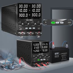 NICE-Power Dual Lab Power Supply 30V 10A Adjustable 3 Channel 60V 120V 240V Digital Bench Power Source Multiple Series Parallel