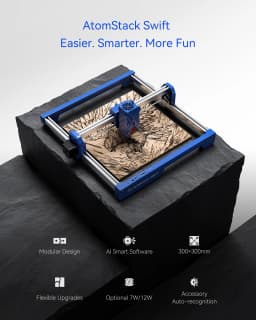 New ATOMSTACK Swift 7W DIY Laser Cut Engraving Machine Engrave Logo Wood Painted Acrylic Glass Leather Portable Laser Engraver