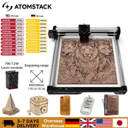 New ATOMSTACK Swift 7W DIY Laser Cut Engraving Machine Engrave Logo Wood Painted Acrylic Glass Leather Portable Laser Engraver