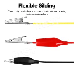 10PCS Electrical Alligator Clips Test lead Jumper Wire Crocodile Cable wire