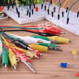 10PCS Electrical Alligator Clips Test lead Jumper Wire Crocodile Cable wire