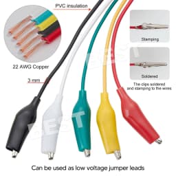10PCS Electrical Alligator Clips Test lead Jumper Wire Crocodile Cable wire
