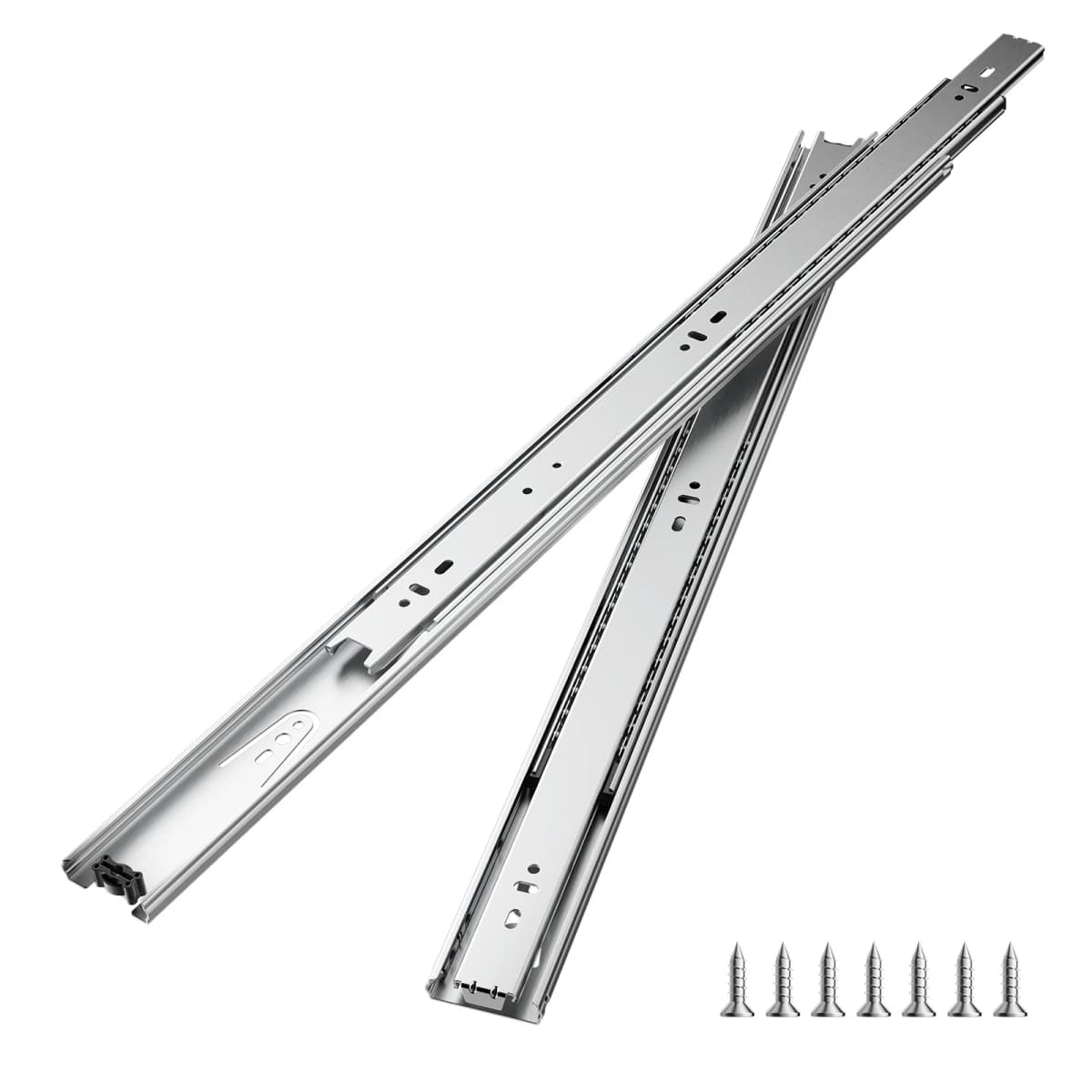 SucceBuy Drawer Slides 10 Pairs Full Extension Ball Bearing Cabinet Rails 100LB Load Capacity Heavy Duty Side Mount for Kitchen