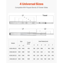 SucceBuy Drawer Slides 10 Pairs Full Extension Ball Bearing Cabinet Rails 100LB Load Capacity Heavy Duty Side Mount for Kitchen