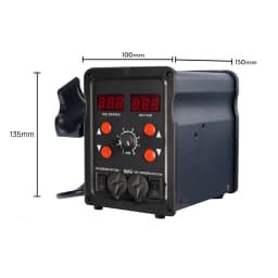 PORIYA 700W Solder Rework Station 2 in 1 Soldering Iron Kit Hot Air Heat Gun Station