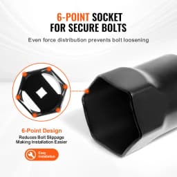 SucceBuy Wheel Bearing Locknut Socket Set 1/2 inch Drive 7 Piece SAE and Metric 6-Point Socket Vehicles Storage Case
