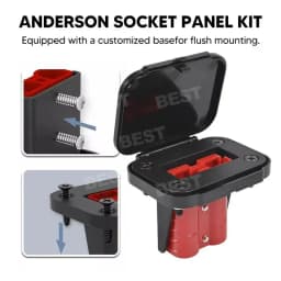 2PCS Anderson Plug Mounting Panel 50Amp Flush Mount Recessed Plate Connectors OZ
