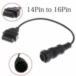 High Quality For Mercedes For BENZ Sprinter 14pin To 16Pin Car Diagnostic Cable 14 Pin To OBDII OBD2 OBD II ODB 2 16 Pin Adapter