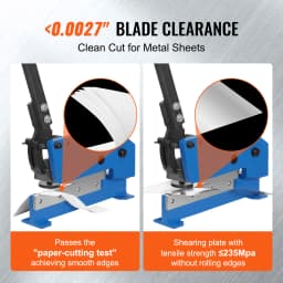 SucceBuy Manual Hand Plate Shear5"/8"/12"/32"for Metal Sheet Processing Benchtop Cutter Q235 Material for Thick Steel Crafting