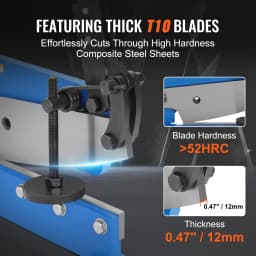 SucceBuy Manual Hand Plate Shear5"/8"/12"/32"for Metal Sheet Processing Benchtop Cutter Q235 Material for Thick Steel Crafting