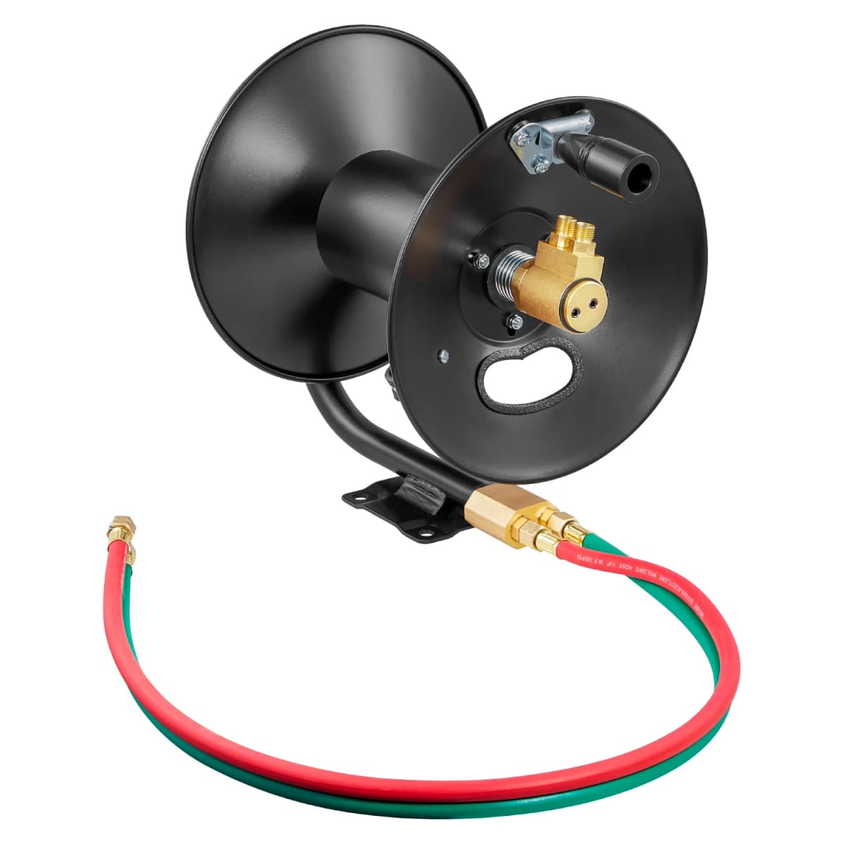 SucceBuy Welding Hose Reel Hand Crank Rewind Hose w/ 3 FT Lead-in Hose Ceiling/Wall Mount Heavy Duty Steel Reel for Workshops