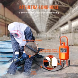 SucceBuy 5/10/20Gallon Sand Blaster 60-110PSI Portable Air Sandblaster Kit w/ Oil-Water Separator for Paint Stain Rust Removal