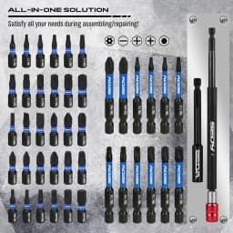 SEDY 80-Piece Premium Magnetic Impact Nut Driver Set Metric & SAE with Socket AdaptersBit Holder Wing Nut Driver
