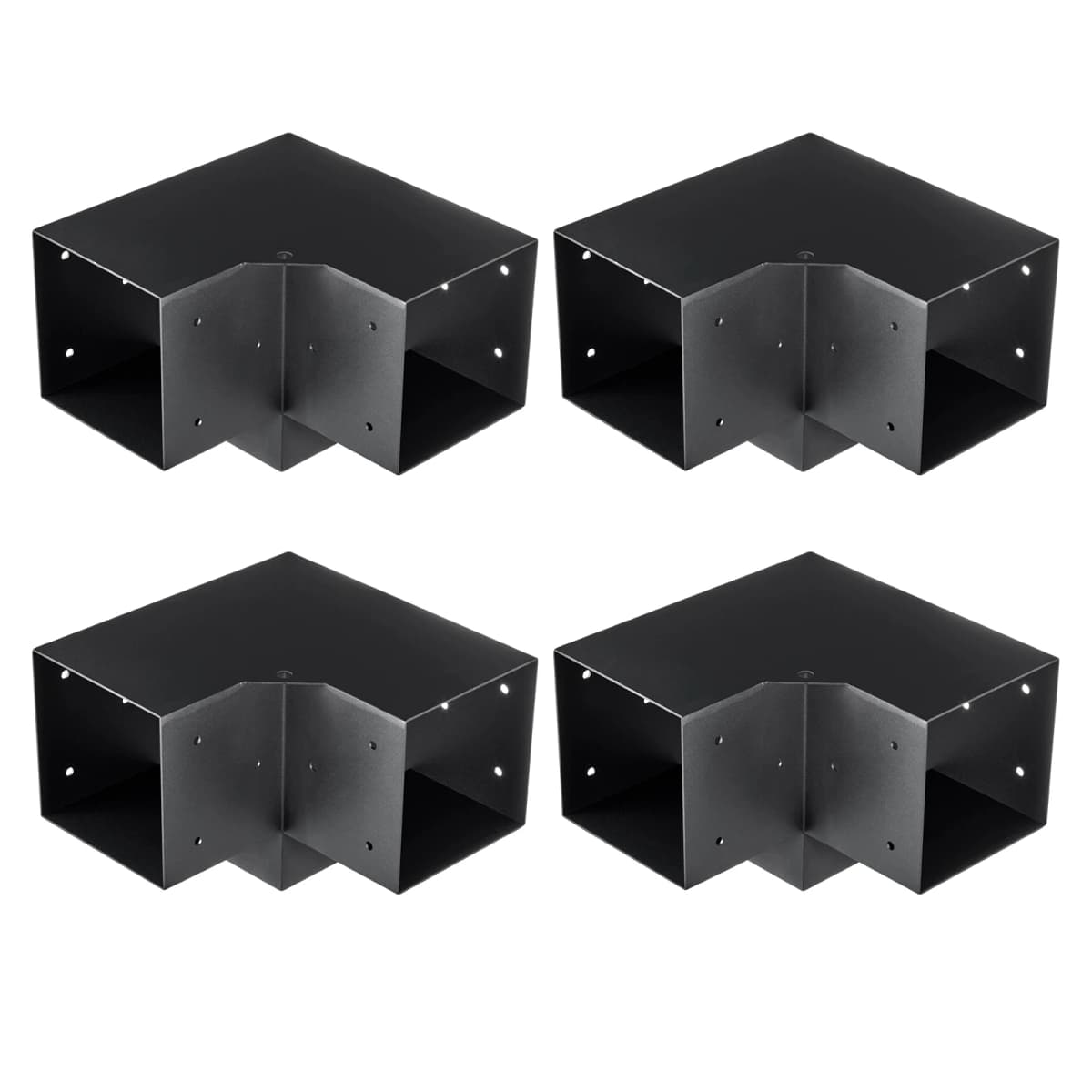 SucceBuy Pergola Bracket Kit 6inchx6inch 4pcs 3 Way Easy Installation to Gazebos Patio Pergolas Log Cabin Outdoor Hardware