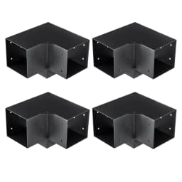 SucceBuy Pergola Bracket Kit 6inchx6inch 4pcs 3 Way Easy Installation to Gazebos Patio Pergolas Log Cabin Outdoor Hardware