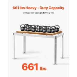 SucceBuy Mini Split Ground Stand Adjustable Anti-Vibration Mini Split Stand for 9000-36000 BTU Ductless AC Heat Pump Outdoor Use