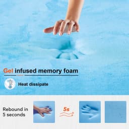 Single Size Bed Mattress Gel Memory Foam with Free Pillow Comfortable Supportive Mattresses for Side Back Sleepers