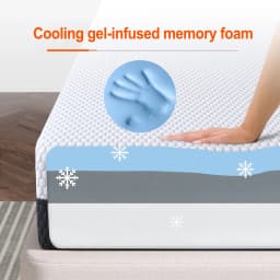 Single Size Bed Mattress Gel Memory Foam with Free Pillow Comfortable Supportive Mattresses for Side Back Sleepers
